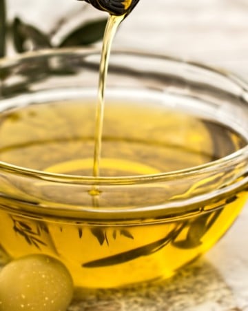 bowl of olive oil