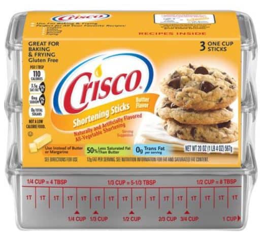 butter flavor crisco baking sticks for pie crust