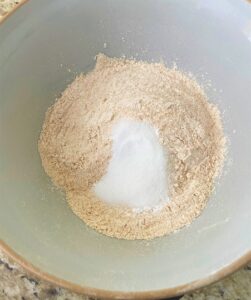 Dry ingredients for Blackberry Scone