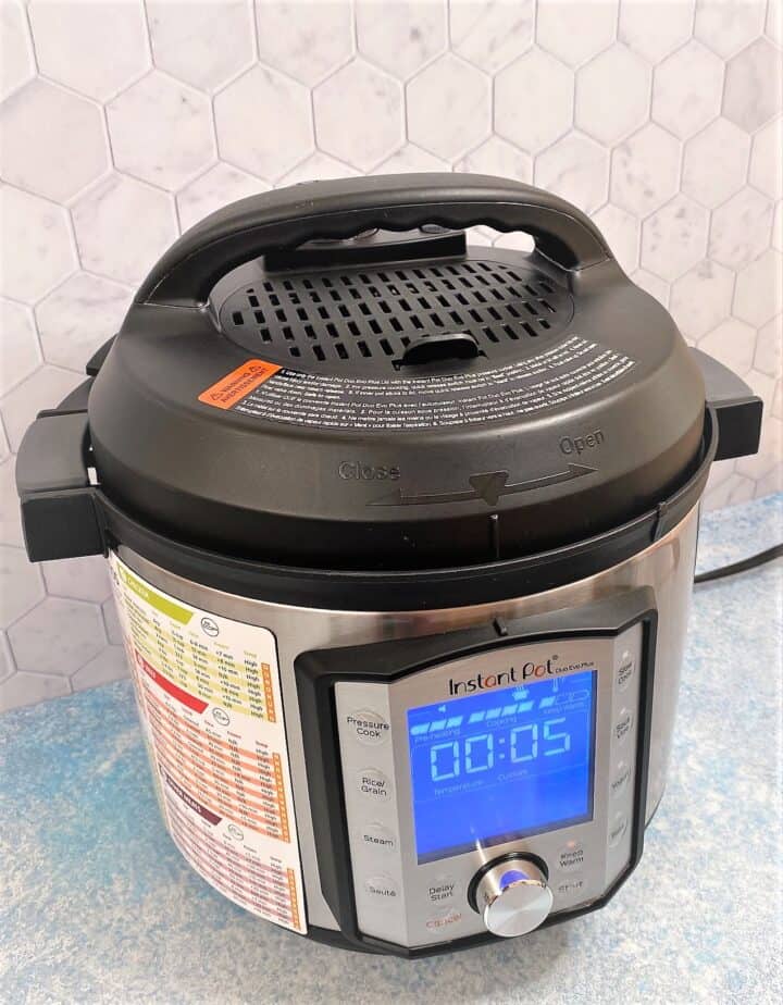 Instant Pot with 5 minutes at Keep Warm setting