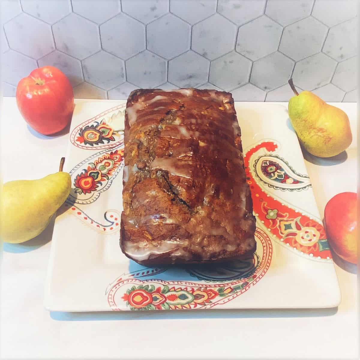 Healthy Homemade Apple Pear Bread