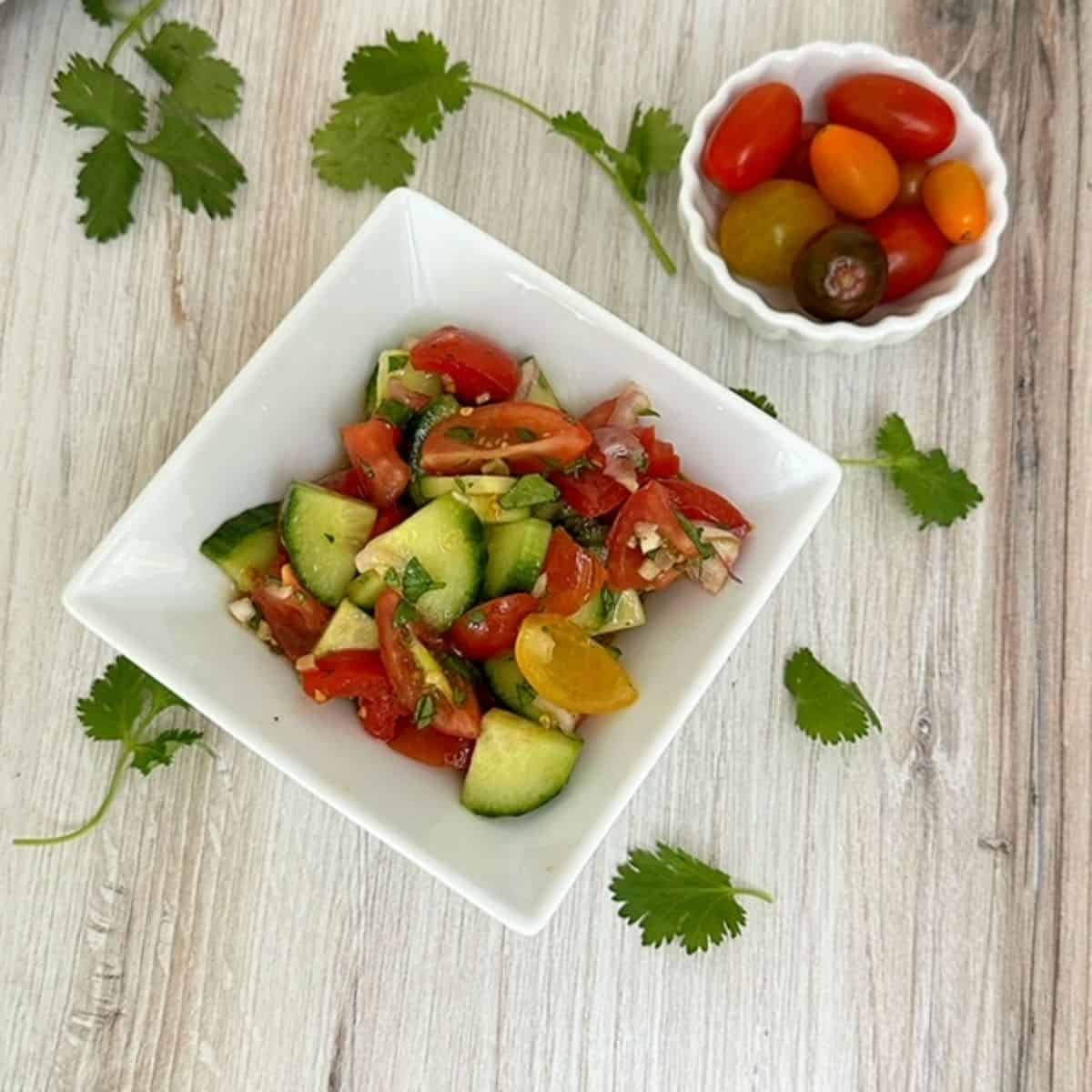 Cucumber Tomato Salad with Cilantro