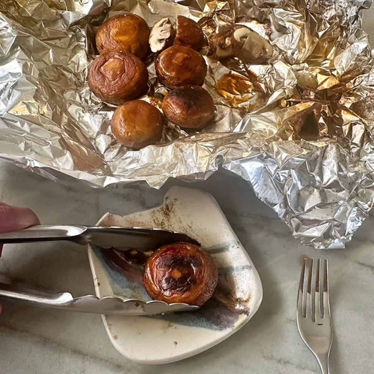 Grilled Baby Bella Mushrooms