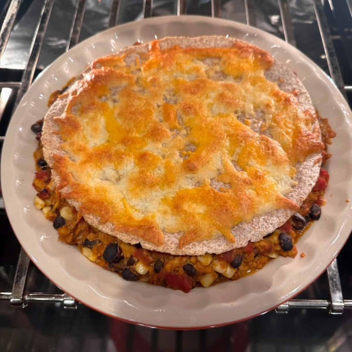 Taco Pie with Tortillas